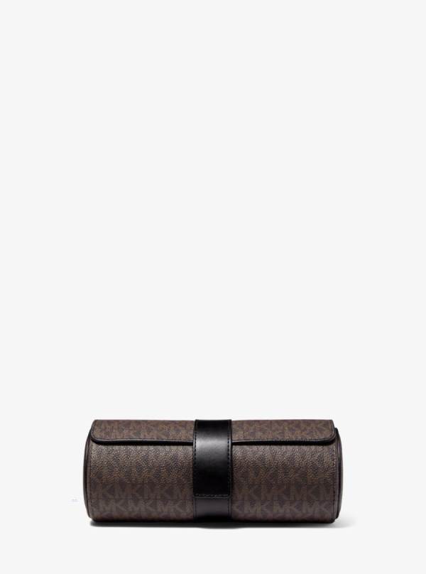 Panske Cestovné Tašky Michael Kors Logo Watch Case Čierne Hnede - Tasky Michael Kors Akcia | JMBXY-3598